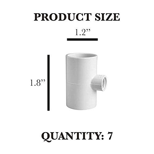 7 PVC Tee Fittings Original Pvc Tee Fittings For Horizontal Chicken Waterer And Chicken Feeder On Pvc Pipe Chicken Coop Accessories Namely For Threaded Red Chicken Nipples Or Threaded Brass Rabbit