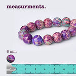 Load image into Gallery viewer, Approx. 47 Beads Lot - 8mm ICY Blue Purple Sea Sediment Imperial Jasper AAA Round Beads 15.5&quot; DIY for Handmade Bracelet Necklace \ CraftSupplies
