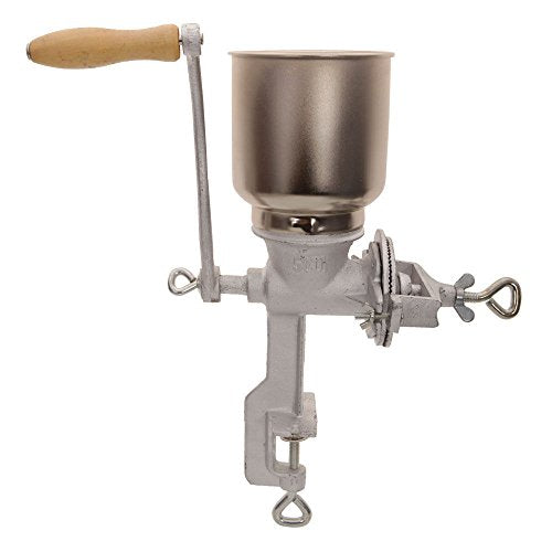 Hand Operated Corn Grain Mill Grinder Useful Kitchen Tool with Big Hopper – Adjustable for Corn, Coffee. Food, Wheat, Oats, Nut, Herbs, Spices, Seeds Grinder – Great for Restaurants, Commercial Kitchens, Bakery, Home Cook