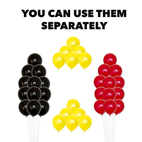 30 pc Mickey Mouse Colors Party Balloon Set - Red, Yellow, Black