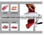 Load image into Gallery viewer, Commercial Meat Tenderizer Tool Meat Grinder - Restaurant Home Cuber - Heavy Duty Steak Kitchen Tool Pork Beef Chicken Flatten Tender - Clamp-on Rolling Meat Tenderizer Machine Silver Durable Aluminum
