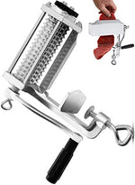 Load image into Gallery viewer, Commercial Meat Tenderizer Tool Meat Grinder - Restaurant Home Cuber - Heavy Duty Steak Kitchen Tool Pork Beef Chicken Flatten Tender - Clamp-on Rolling Meat Tenderizer Machine Silver Durable Aluminum
