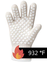 Load image into Gallery viewer, 1 PCS Heat Resistant Glove Oven Gloves Heat Resistant WHITE BBQ Gloves For Grilling Gloves Heat Resistant Cooking Heat Resistant Gloves Kitchen Heat Gloves High Temp Grill Gloves with White Silicone
