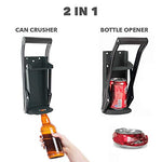 Load image into Gallery viewer, Can Crusher Wall Mounted Aluminum Can Crusher 16oz 12oz 8oz Heavy Duty Can Crushers For Recycling Wall Mounted Beer Can Opener And Crush Bottle Two Features In One Can Press (Black)
