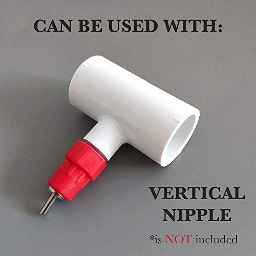 50 PVC Tee Fittings Original Pvc Tee Fittings For Horizontal Chicken Waterer And Chicken Feeder On Pvc Pipe Chicken Coop Accessories Namely For Threaded Red Chicken Nipples Or Threaded Brass Rabbit