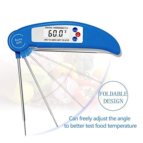 Killer's Instinct Outdoors Instant Read Meat Thermometer, Digital Food Cooking Thermometer with Digital LCD for Milk Tea Bathing Water Kitchen BBQ Grill