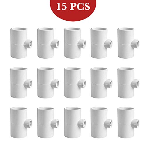 15 PVC Tee Fittings Original Pvc Tee Fittings For Horizontal Chicken Waterer And Chicken Feeder On Pvc Pipe Chicken Coop Accessories Namely For Threaded Red Chicken Nipples Or Threaded Brass Rabbit