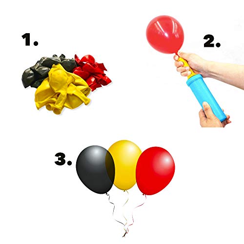 30 pc Mickey Mouse Colors Party Balloon Set - Red, Yellow, Black