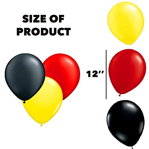 30 pc Mickey Mouse Colors Party Balloon Set - Red, Yellow, Black