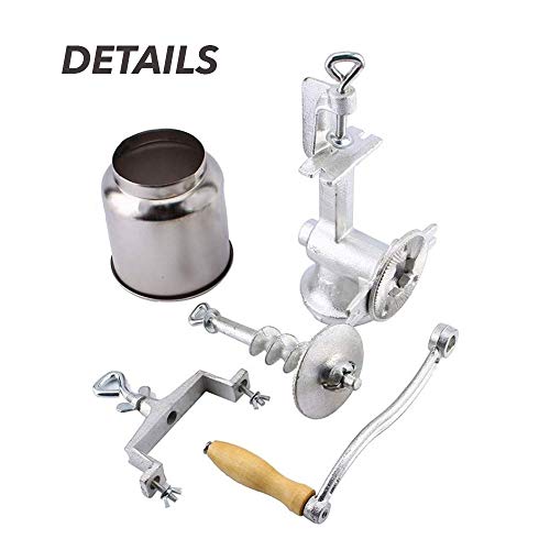 Grain Mill Iron Wondermill Grain Grinder Manual Mill Food Grinder Hand Crack Corn Grinder Crank Grains Oats Corn Wheat Coffee Nuts Malt Mill Hand Operated Grain Mill