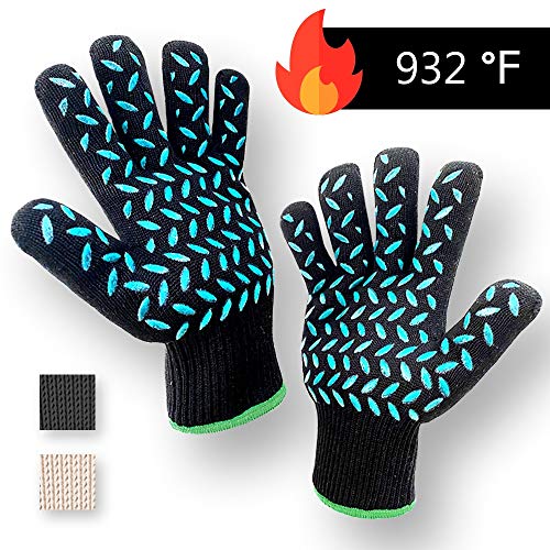 Pair of Gloves Heat Resistant Silicone Gloves Kitchen BBQ Oven Cooking  Mitts
