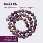 Load image into Gallery viewer, Approx. 47 Beads Lot - 8mm ICY Blue Purple Sea Sediment Imperial Jasper AAA Round Beads 15.5&quot; DIY for Handmade Bracelet Necklace \ CraftSupplies
