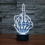 Load image into Gallery viewer, SUPERNIUDB Middle Finger Gesture Funny Home Decor Night Lamp 3D Switch LED Desk Light
