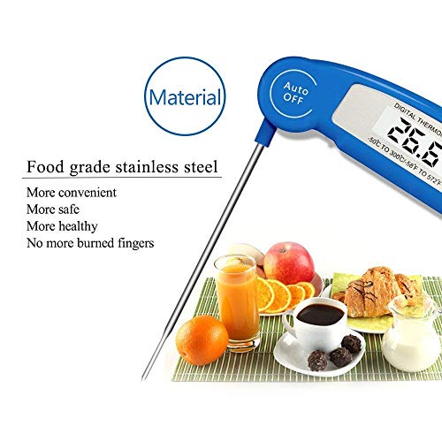 Killer's Instinct Outdoors Instant Read Meat Thermometer, Digital Food Cooking Thermometer with Digital LCD for Milk Tea Bathing Water Kitchen BBQ Grill