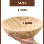 Load image into Gallery viewer, Killer&#39;s Instinct Outdoors 9&quot; Inch Bread Banneton Proofing Basket Round Natural Rattan Proofing Baskets Premium Round Bread Making Tool for Professional Home Bakers Artisan Bread Dough
