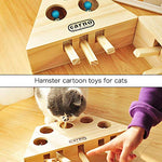 Load image into Gallery viewer, Killer&#39;s Instinct Outdoors Cat Funny Toys Interactive Wooden Solid Whack A Mole Mouse Game Puzzle Toy
