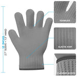 Load image into Gallery viewer, Heat Resistant Oven Gloves with Fingers -2 Pairs Grey Kitchen Oven Mitt Set - Pot Holders Cotton Gloves - Double Oven Kitchen Gloves
