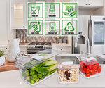 Load image into Gallery viewer, Wavelux Produce Saver Containers for Refrigerator, Food Fruit Vegetables storage, 3 Piece Stackable Fridge Freezer Organizer, Fresh Keeper Drawer Bin Basket with Vented Lids &amp; Removable Drain Tray
