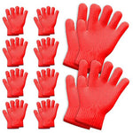 Load image into Gallery viewer, Killer&#39;s Instinct Outdoors 10 Pairs Heat Resistant Gloves Oven Gloves Heat Resistant with Fingers Red Oven Mitts Kitchen Pot Holders Cotton Gloves Kitchen Gloves Double Oven Mitt Set (Red, 20 pcs)
