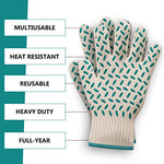 Load image into Gallery viewer, 1 PAIR Heat Resistant Gloves Oven Gloves Heat Resistant BBQ Gloves For Grilling BBQ Gloves Heat Resistant Cooking Heat Resistant Gloves Kitchen Heat Gloves High Temp Grill Gloves with Silicone
