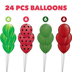 Load image into Gallery viewer, 24 pcs Watermelon Balloons in One In A Melon High Chair Banner Themed Decorations Summer Decoration on Watermelon Balloons 1st Birthday 4 Color Watermelon Ballons 1st Birthday Red Balloons Party Supplies Watermelon
