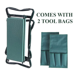 Garden Seat Kneeler With Pad Gardeners Seat Kneeler And Seat 2 in 1 Gifts For The Gardener Foldable Garden Kneeler And Seat Foldable Tool Bag Gardeners Supply