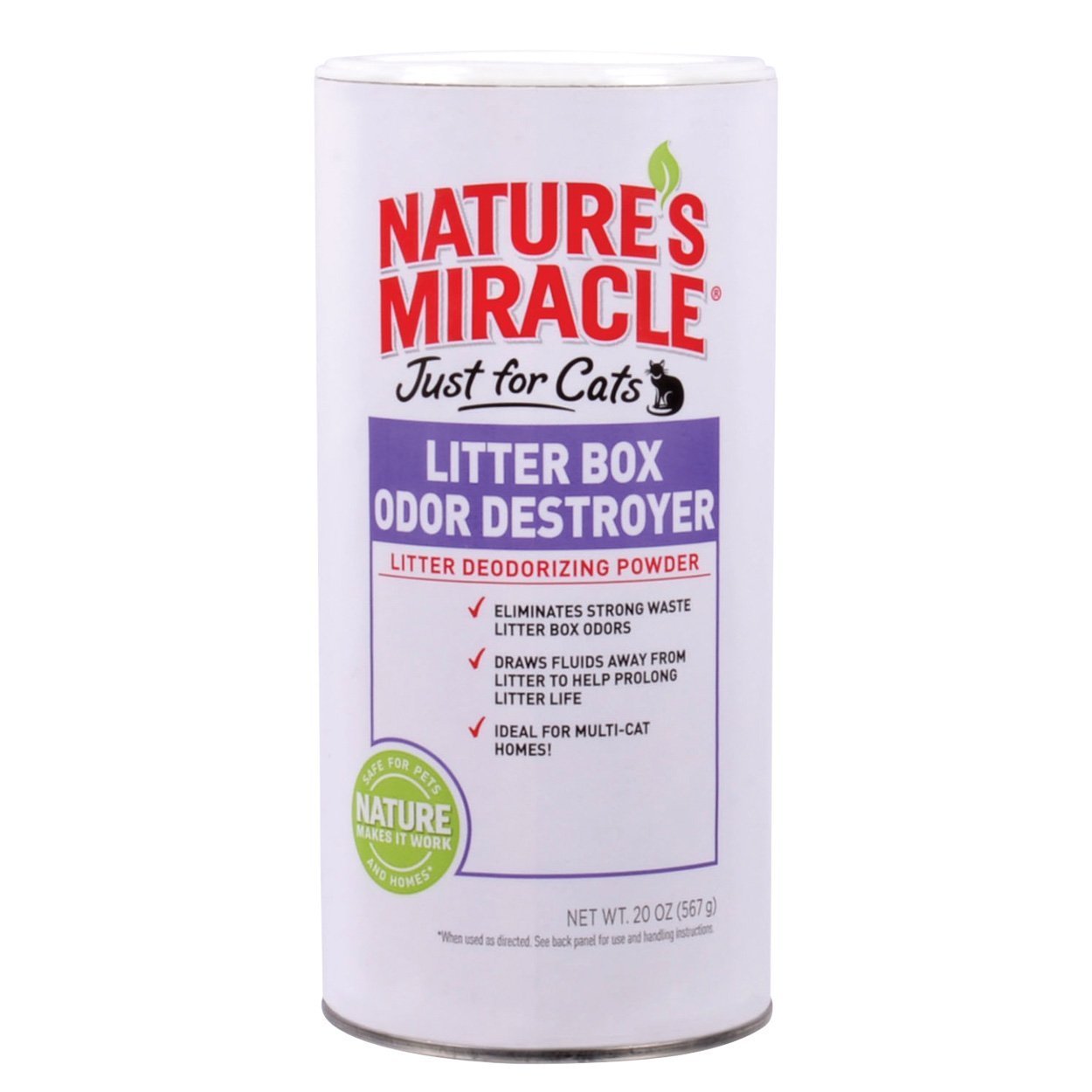 Copy of Nature's Miracle Just for Cats Litter Box Odor Destroyer Powder - 20 oz (Pack of 4) - Wholesale