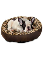 Load image into Gallery viewer, Aspen Pet Round Animal Print Pet Bed for Small Dogs and Cats 18-inch by 18-inch
