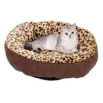 Load image into Gallery viewer, Aspen Pet Round Animal Print Pet Bed for Small Dogs and Cats 18-inch by 18-inch

