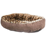 Load image into Gallery viewer, Aspen Pet Round Animal Print Pet Bed for Small Dogs and Cats 18-inch by 18-inch
