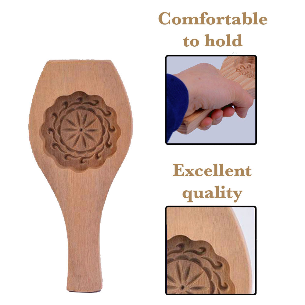 Killer's Instinct Outdoors Carved Round Wooden Mould Press, Middle Eastern Cookie & Cake Mold 2-1/2" Diameter, 1/2" Depth (Standard version) Product Name