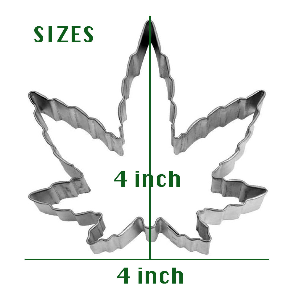 Marijuana Leaf Plant Cookie Cutter 4" Smoke Pot Joint Leaf Bud Cannabis Cookie Cutter