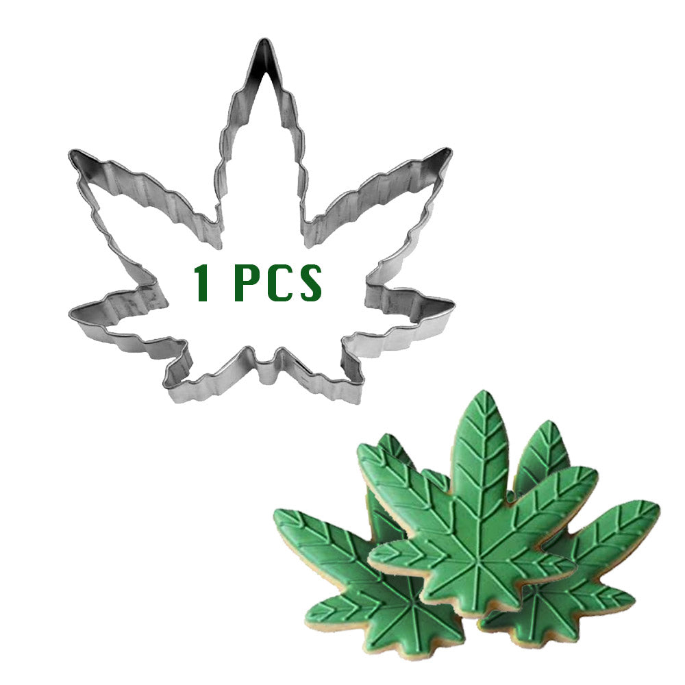 Marijuana Leaf Plant Cookie Cutter 4" Smoke Pot Joint Leaf Bud Cannabis Cookie Cutter