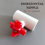 Load image into Gallery viewer, 10 PVC Tee for Threaded Red Chicken Nipples Or Threaded Brass Rabbit Nipples
